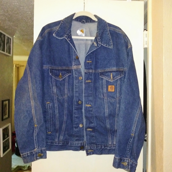 carhartt denim trucker jacket